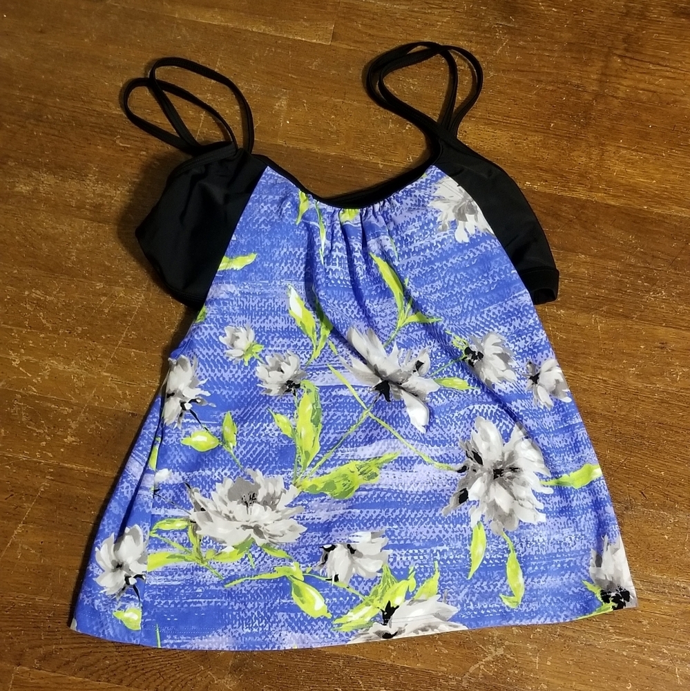 Go by Gossip Tankini Swim Top SZ L NWT